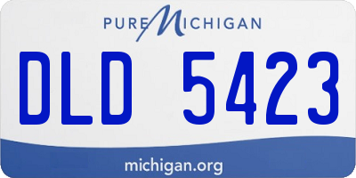MI license plate DLD5423