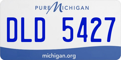 MI license plate DLD5427
