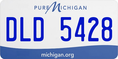 MI license plate DLD5428