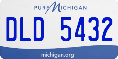 MI license plate DLD5432