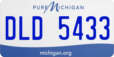 MI license plate DLD5433