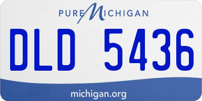 MI license plate DLD5436