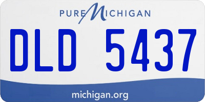 MI license plate DLD5437