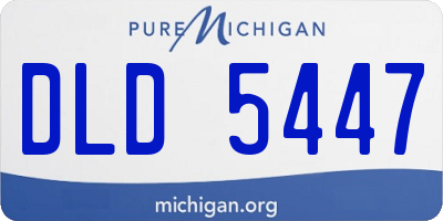 MI license plate DLD5447