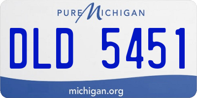 MI license plate DLD5451
