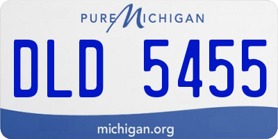 MI license plate DLD5455