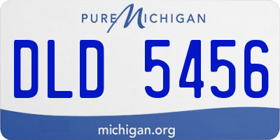 MI license plate DLD5456