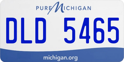 MI license plate DLD5465