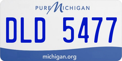 MI license plate DLD5477