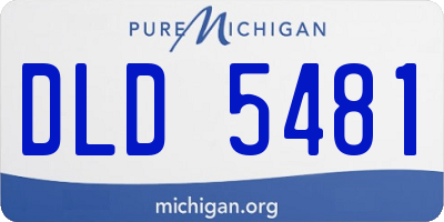 MI license plate DLD5481