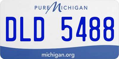 MI license plate DLD5488