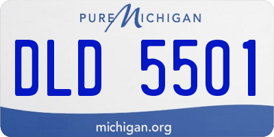 MI license plate DLD5501
