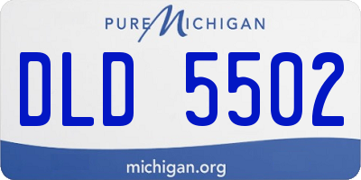 MI license plate DLD5502