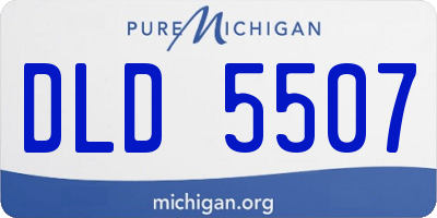 MI license plate DLD5507