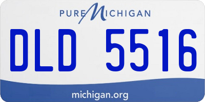 MI license plate DLD5516