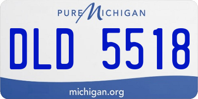 MI license plate DLD5518