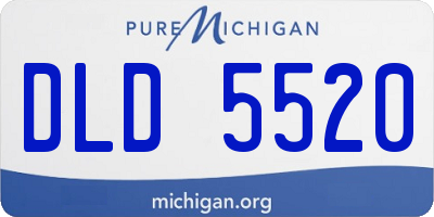 MI license plate DLD5520
