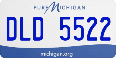 MI license plate DLD5522