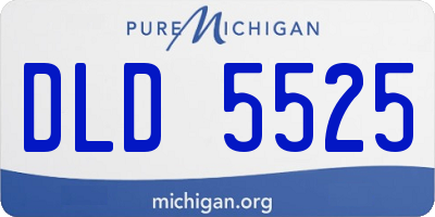 MI license plate DLD5525