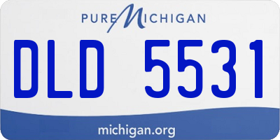 MI license plate DLD5531