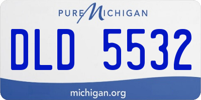 MI license plate DLD5532