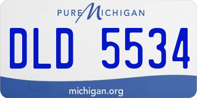 MI license plate DLD5534
