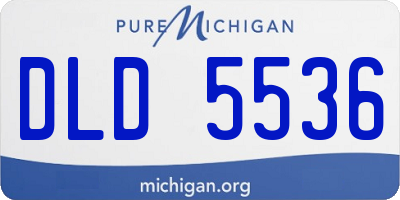 MI license plate DLD5536