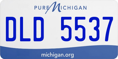 MI license plate DLD5537