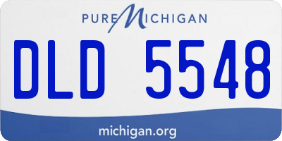 MI license plate DLD5548