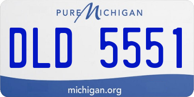 MI license plate DLD5551