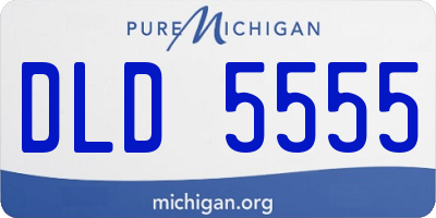 MI license plate DLD5555