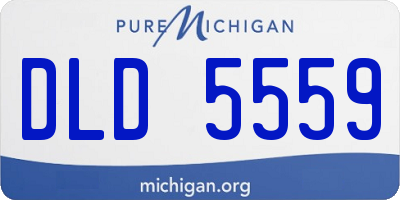 MI license plate DLD5559