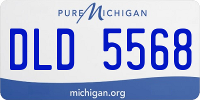 MI license plate DLD5568