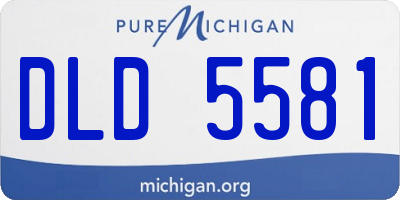 MI license plate DLD5581