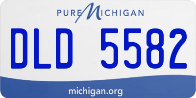 MI license plate DLD5582