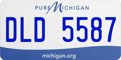 MI license plate DLD5587