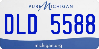 MI license plate DLD5588
