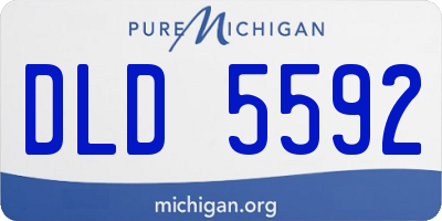 MI license plate DLD5592