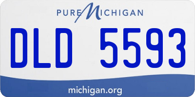 MI license plate DLD5593
