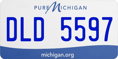 MI license plate DLD5597