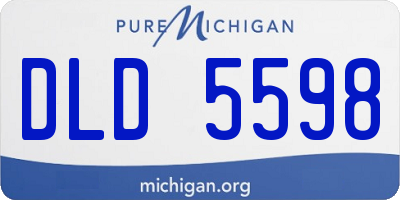 MI license plate DLD5598