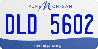 MI license plate DLD5602