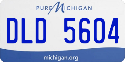 MI license plate DLD5604