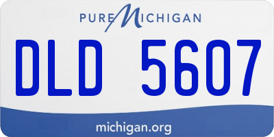 MI license plate DLD5607