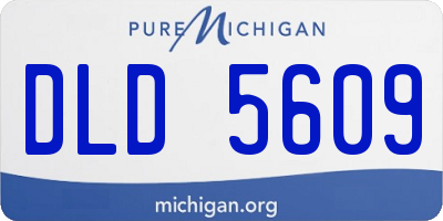 MI license plate DLD5609