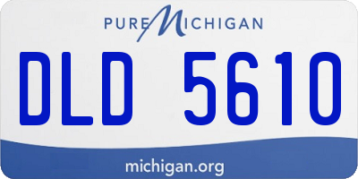 MI license plate DLD5610