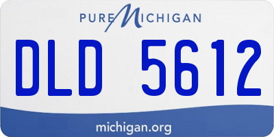 MI license plate DLD5612