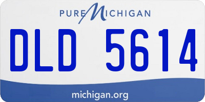 MI license plate DLD5614