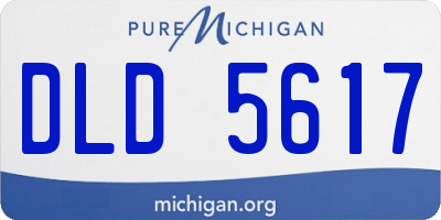 MI license plate DLD5617