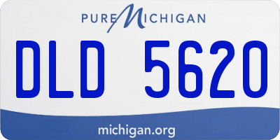 MI license plate DLD5620